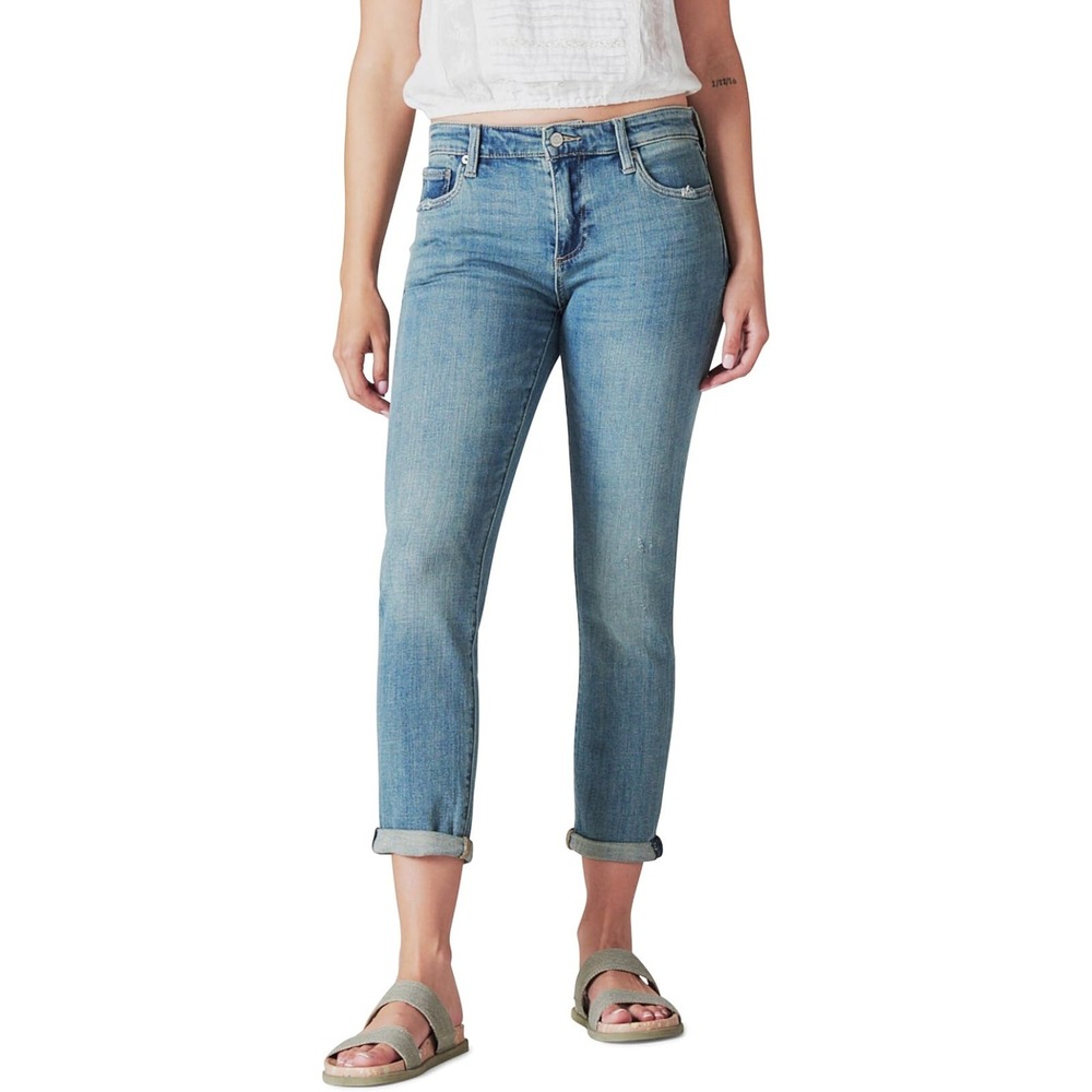 Lucky Brand Women's Mid Rise Sienna Boyfriend Jean, Azure Bay, 14 - 32/30